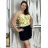 Tielko letné kvetované, bodka a citrónky lemon dámske nadrozmer SUMMER  (M/L/XL ONE SIZE) TALIANSKA MÓDA IMM25M0711XL/DUR M/L/XL biela