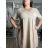 Šaty krátke bavlnené letný mušelín krátky rukáv dámske LOLA (S/M/L ONE SIZE) TALIANSKA MÓDA IMD25041