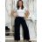 Nohavice dlhé letné dámske BETA (S/M/L ONE SIZE) TALIANSKA MÓDA IM425463/DU S/M/L čierna