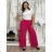 Nohavice dlhé letné dámske BETA (S/M/L ONE SIZE) TALIANSKA MÓDA IM425463/DU S/M/L tmavo ružová