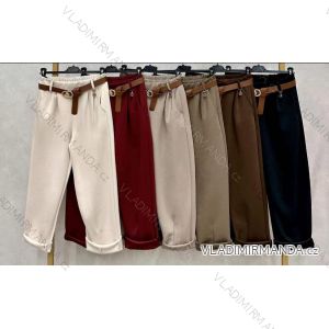 Nohavice elegantné s opaskom dámske (S/M/L ONE SIZE) TALIANSKA MÓDA IMC25341