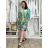 Šaty letné 3/4 rukáv oversize dámske AMELIA (S/M/L ONE SIZE) TALIANSKA MÓDA IMPEM25CA2800/DU S/M/L zelená