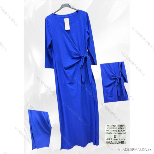 Šaty dlhé elegantný dlhý rukáv dámske nadrozmer (42/44/46 ONE SIZE) TALIANSKA MÓDA IM525054