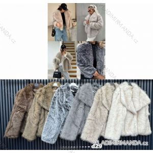 Kabát kožúšok dlhý rukáv dámsky (S/M-M/L) TALIANSKA MÓDA IMWCA252782