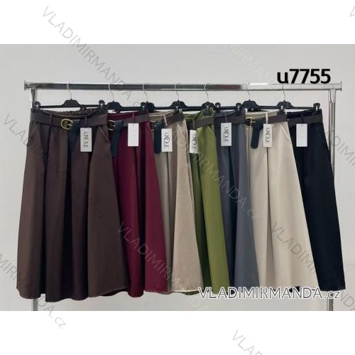 Sukňa stredne dlhá s opaskom dámska (S/M/L ONE SIZE) TALIANSKA MÓDA IMM25M7755A