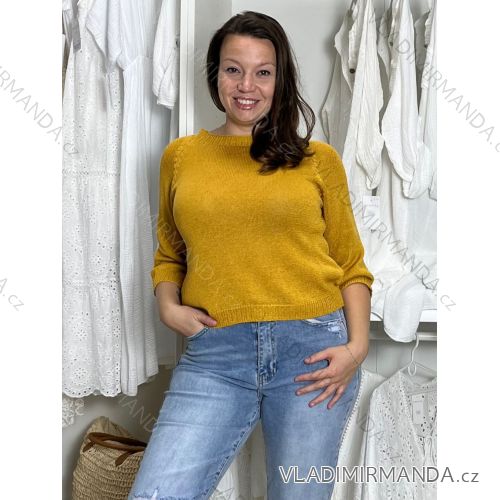 Sveter úpletový 3/4 dlhý rukáv dámske (S/M/L ONE SIZE) TALIANSKA MÓDA IM5252422