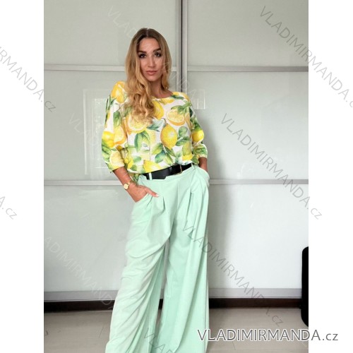 Svetr pletený oversize krátký rukáv dámský (S/M/L ONE SIZE) ITALSKÁ MÓDA IMSL250003/DU -   biela -   S/M/L