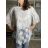 Tunika krajkové letné plážové cez plavky 3/4 rukáv dámske SELENA  (S/M/L onesize) TALIANSKÁ MÓDA IMB24112/DU S/M/L biela