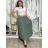 Sukňa s páskem mušelín dlhá dámska MELANI  (S/M/L ONE SIZE) TALIANSKA MóDA IMSM241119/DU S/M/L zelená khaki