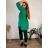 Tunika prodloužená 3/4 rukáv dámská nadrozměr (2XL/3XL/4XL ONE SIZE) TALIANSKA MóDA IM324SUMER/DUR khaki 2XL/3XL