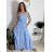Šaty dlhé letné na ramienka dámske nadrozmer LEONA (M/L - XL/XXL ONE SIZE) IMWGD25V063