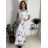 Šaty letné krátky rukáv dámske FLORA (S/M/L ONE SIZE) TALIANSKA MÓDA IMSM25019-1