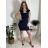 Šaty pouzdrové společenské elegantní bez rukávů dámské (S-XL) ITALSKÁ MÓDA IMM22Q51239/DUR tmavo modrá XL