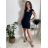 Šaty pouzdrové společenské elegantní bez rukávů dámské (S-XL) ITALSKÁ MÓDA IMM22Q51239/DUR tmavo modrá XL
