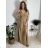 Šaty elegantní společenské dlouhé na ramínka dámské (XS/S/M/L ONE SIZE) ITALSKÁ MÓDA IM322045