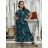 Šaty dlhé letné krátky rukáv dámske LUSISA (S/M/L ONE SIZE) TALIANSKA MÓDA IMPEM2555620-5/DUR S/M/L zelená