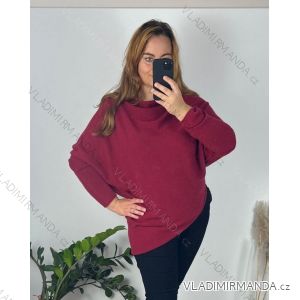 Sveter teplý dlhý rukáv dámsky nadrozmer (56/58 ONE SIZE) TALIANSKA MÓDA IMD24357