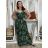 Šaty dlhé letné na ramienka dámske LOLA (S/M/L ONE SIZE) TALIANSKA MÓDA IMPEM2455618/DUR S/M/L zelená
