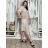 Šaty ľanové košeľové krátky rukáv dámske (S/M/L ONE SIZE) TALIANSKA MODA IM7250001