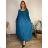 Šaty dlhé voľnočasové dlhý rukáv dámske nadrozmer (46/48/50 ONE SIZE) TALIANSKA MÓDA IM425547
