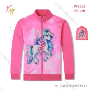 Mikina na zips dlhý rukáv detská dievčenská (98-128) KUGO PT2503