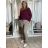 Kalhoty strečové dlouhé dámské (S/M/L ONE SIZE) ITALSKá MODA IM4240137