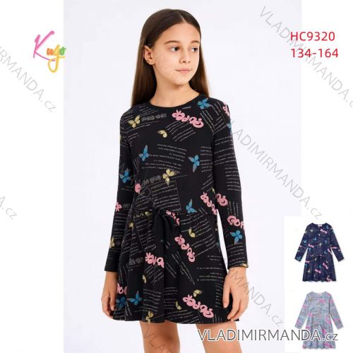 Šaty dlhý rukáv dorast dievčenské (134-164) KUGO HC9320