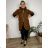 Bunda/Kabát dlouhý rukáv dámská (S/M/L ONE SIZE) ITALSKÁ MODA IM4211311/DR čierna