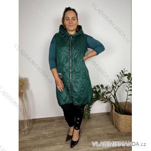 Vesta s kapucňou bez rukávu dámske nadrozmer (52/54/56 ONE SIZE) TALIANSKA MóDA IM4251256