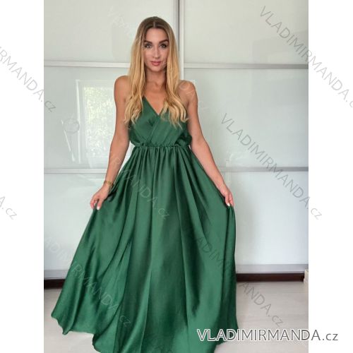 Šaty letní dlouhé na ramínka dámské (S/M ONE SIZE) ITALSKÁ MÓDA IMM209972