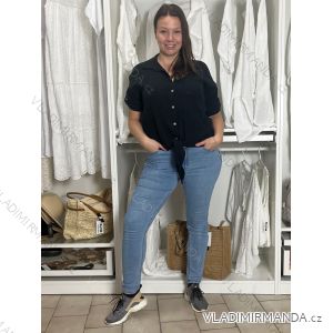 Košeľa oversize 3/4 rukáv mušelín dámska  VANDA (S/M/L ONE SIZE) TALIANSKA MÓDA IMWMY251111
