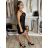 Šaty mini letné pletené na ramienka dámske (XS/S/M ONE SIZE) TALIANSKA MóDA IMM252471/DU XS/S/M čierna
