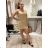 Šaty mini letné pletené na ramienka dámske (XS/S/M ONE SIZE) TALIANSKA MóDA IMM252471/DU XS/S/M čierna