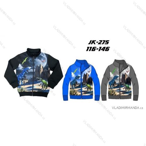 Mikina teplá na zips dlhý rukáv detská až dorast chlapčenská (116-146) SEZON SEZ25JK-275
