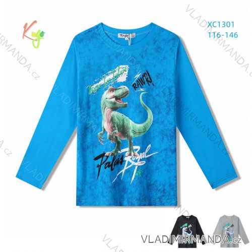 Tričko dlhý rukáv detské až dorast chlapčenské (116-146) KUGO XC1305