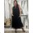 Šaty dlhé letné bez rukávov dámske (S/M/L ONE SIZE) TALIANSKA MÓDA IMM25M12669/DU S/M/L čierna