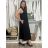 Šaty dlhé letné bez rukávov dámske (S/M/L ONE SIZE) TALIANSKA MÓDA IMM25M12669/DU S/M/L čierna