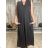 Šaty dlhé letné bez rukávov dámske (S/M/L ONE SIZE) TALIANSKA MÓDA IMM25M12669/DU S/M/L čierna