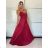 Šaty dlhé spoločenské saténové na ramienka dámske ALESSIA (XS/S/M ONE SIZE) TALIANSKA MODA IMSP255888