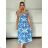 Šaty dlouhé letní na ramínka dámské (XS/S/M ONE SIZE) ITALSKÁ MÓDA IMWGS251316/DU -   modrá -   S / M
