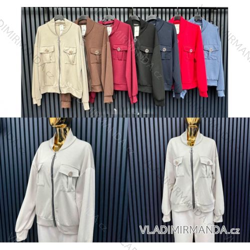 Mikina teplá dlhý rukáv dámska (S/M/L ONE SIZE) TALIANSKA MÓDA IMWCA2821