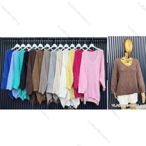 Sveter pletený dlhý rukáv dámsky (S/M/L ONE SIZE) TALIANSKA MÓDA IMWCA2829