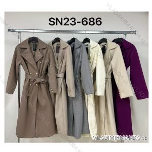 Kabát slabý s opaskom dlhý rukáv dámsky (S/M/L ONE SIZE) TALIANSKA MÓDA IMWCA2832