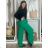 Nohavice dlhé letné dámske (S/M/L ONE SIZE) TALIANSKA MÓDA IMD23417/DUR -   zelená -   M / L