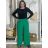 Nohavice dlhé letné dámske (S/M/L ONE SIZE) TALIANSKA MÓDA IMD23417/DUR -   zelená -   M / L