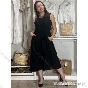Šaty dlhé voľnočasové letné bez rukávov dámske (S/M/L ONE SIZE) TALIANSKA MÓDA IMWBR252310/DUR