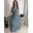 Šaty dlouhé elegantní icecool bez rukávu dámské (M/L, XL/XXL) ITALSKÁ MODA IMB229927 <p>modrá</p> M / L