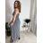 Šaty dlhé letné na ramienka dámske nadrozmer BELLA (M/L - XL/XXL ONE SIZE) IMWGD25V084