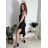 Šaty spoločenské na ramienka dámske (XS/S/M ONE SIZE) TALIANSKA MÓDA IMPBB232090L/DR čierna XS/S/M