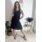 Šaty letné bez rukávu dámske GABI (S/M/L ONE SIZE) TALIANSKA MÓDA IM725103/DUR černá S/M/L